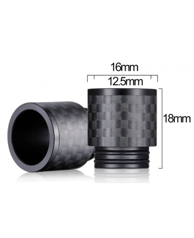 810 Driptip - Carbon Fiber Drip Tip - Black