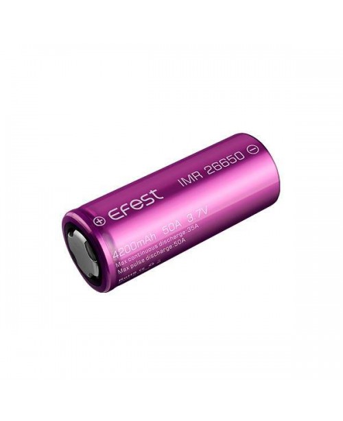 1pc Efest - IMR 26650 4200mAh 50A - Flat Top Li io...